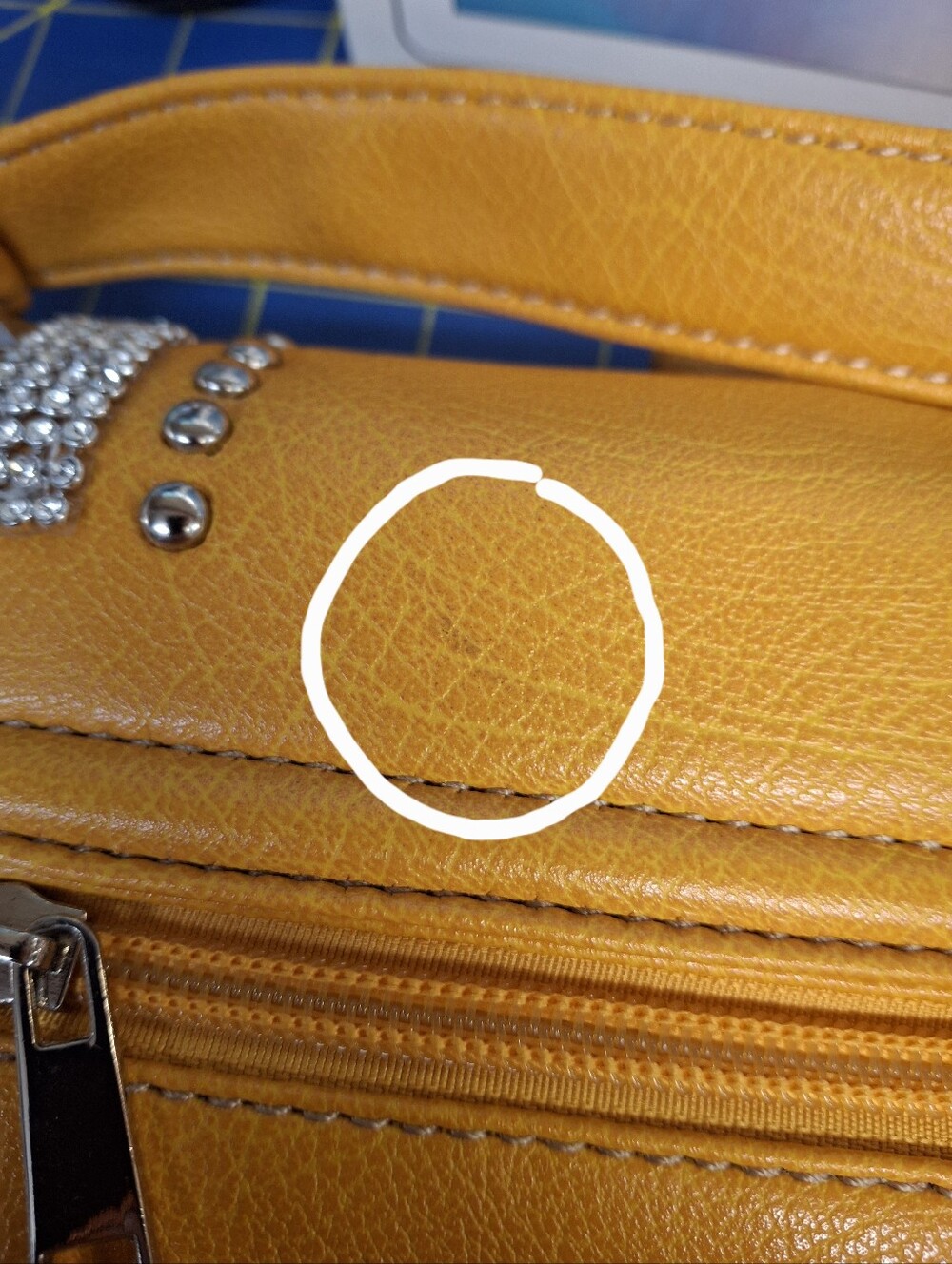 Yellow Studded Crossbody Shoulder Bag Mustard Color NEW - Picture 5 of 13
